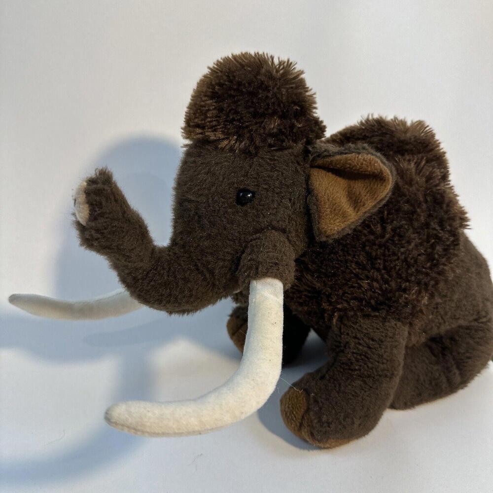 Wild Republic Plush 8” Woolley Mammoth Brown Excellent Clean Condition #10896
